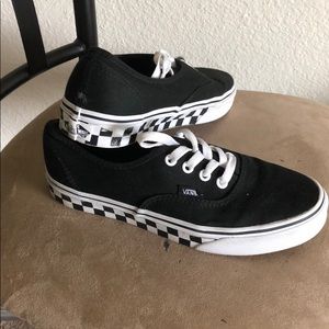 VANS Authentic sidestripe checkerboard